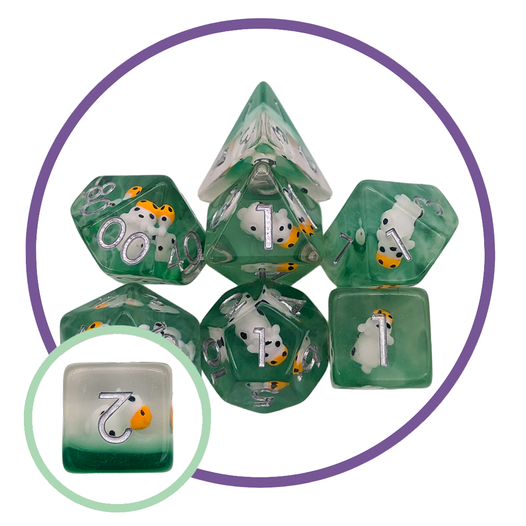 Cow Inclusion Dice Set