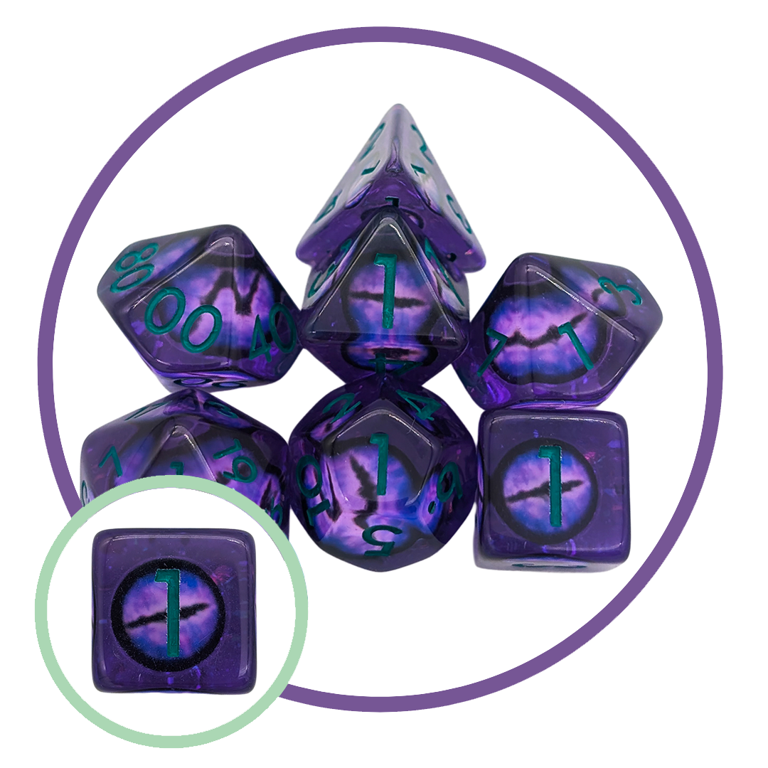 Dragon Eye Poison Inclusion Dice Set