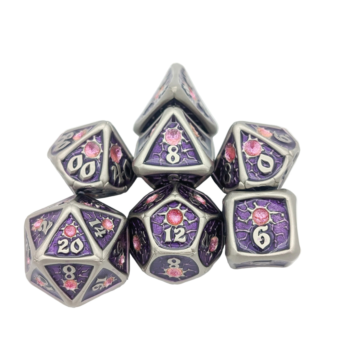 Royal Purple Metal Dice Set