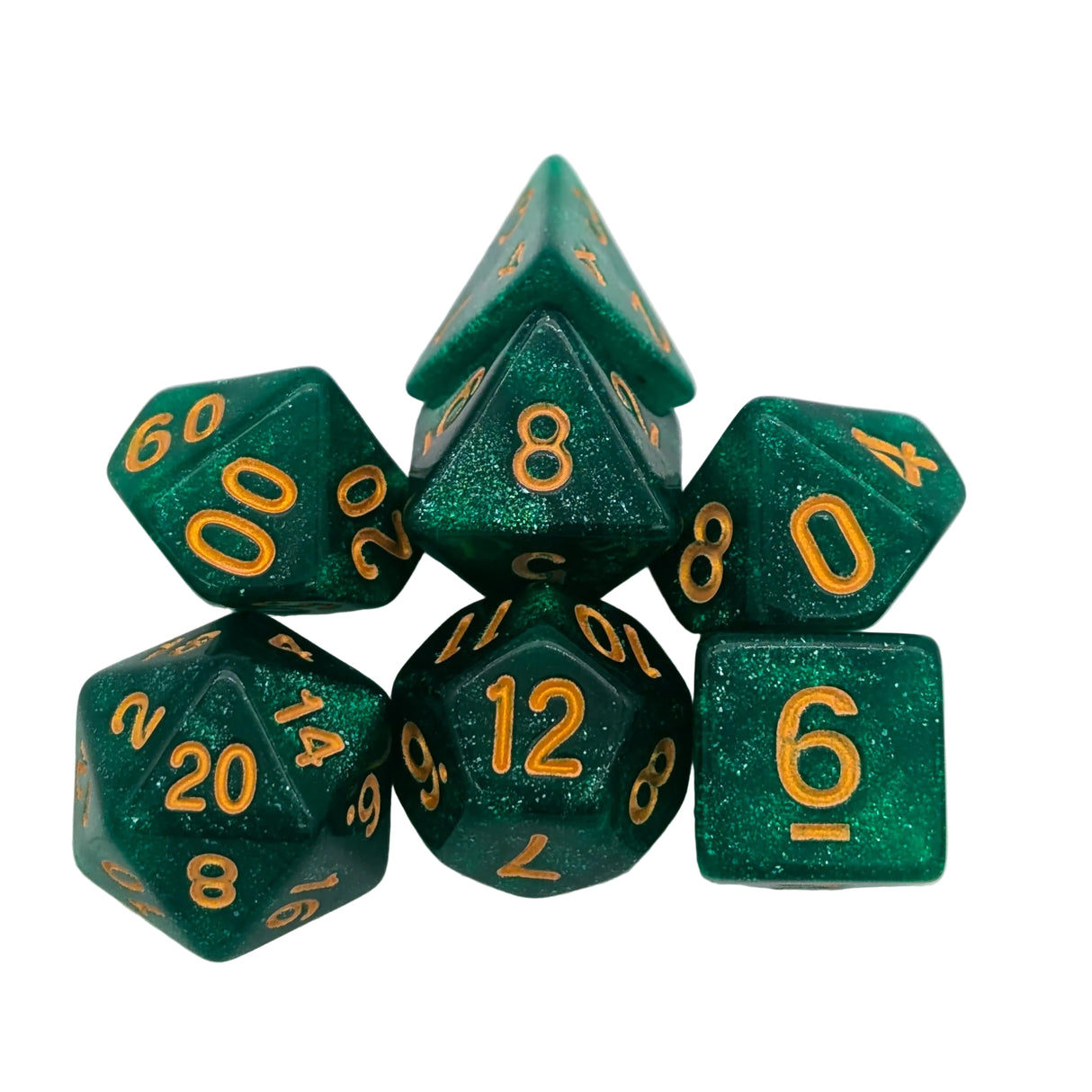 Shimmer Shamrock Dice Set