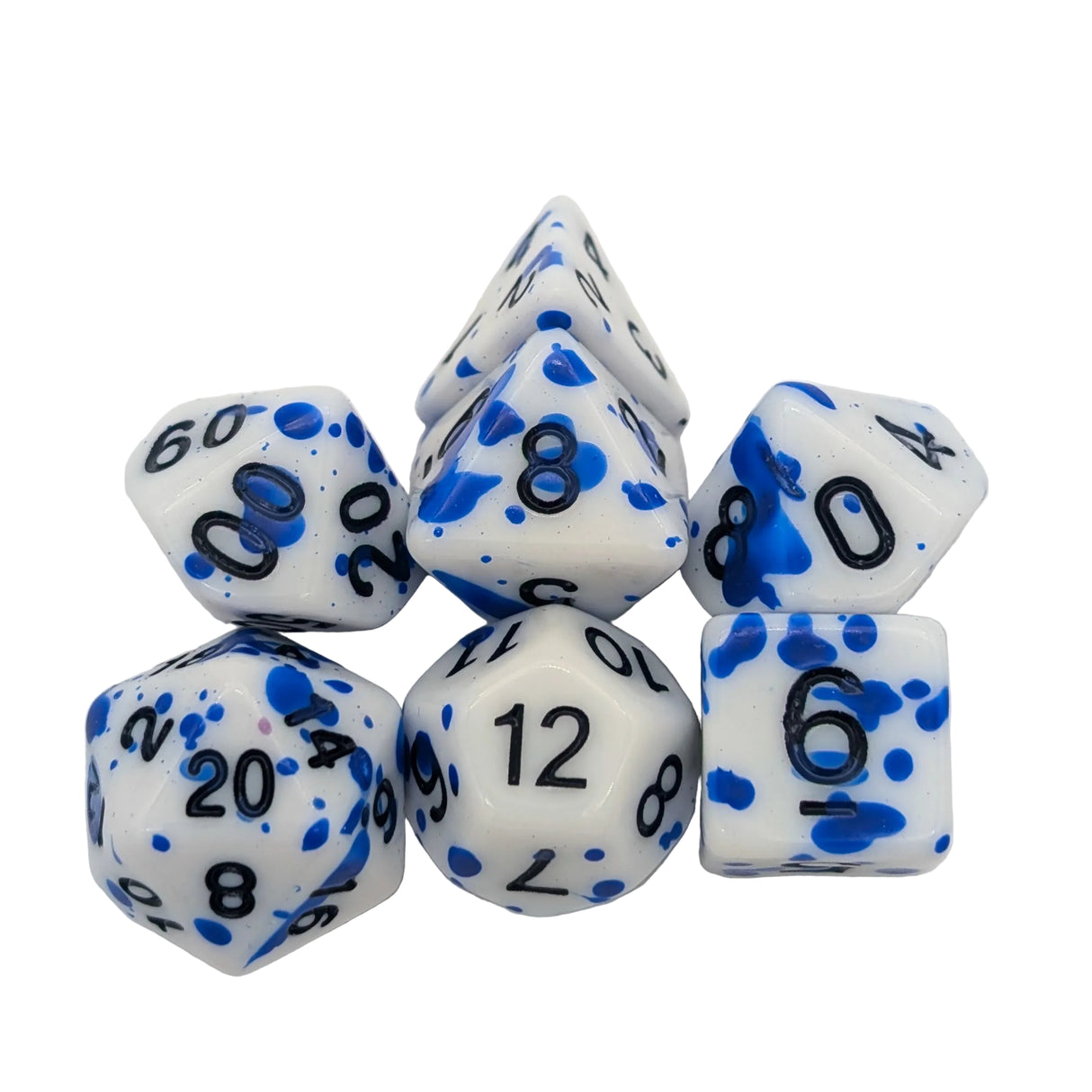 Splatter Blue Dice Set