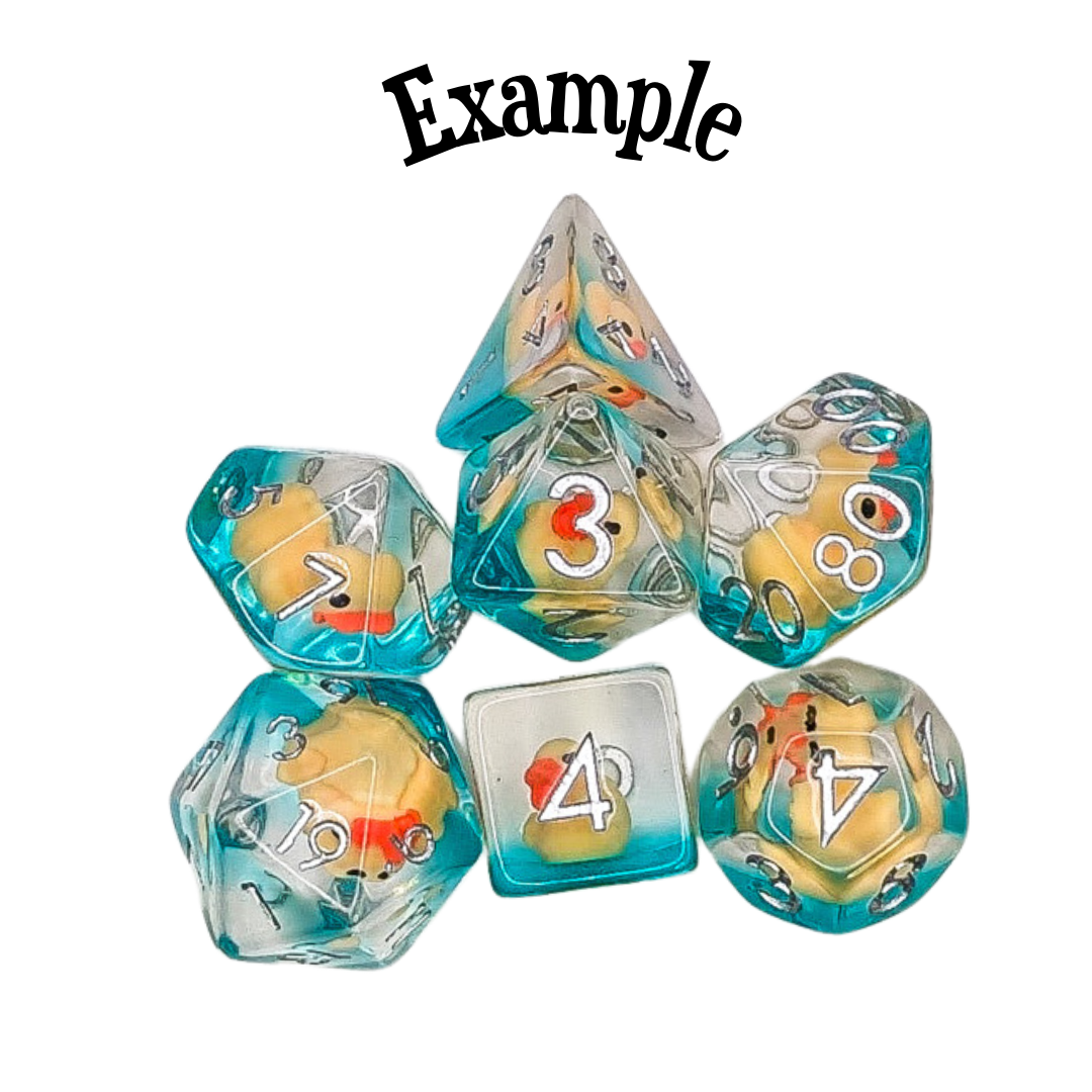 Filled/Inclusion Mystery Dice Sets