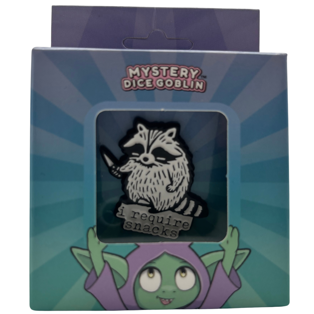 Require Snacks Raccoon Pin
