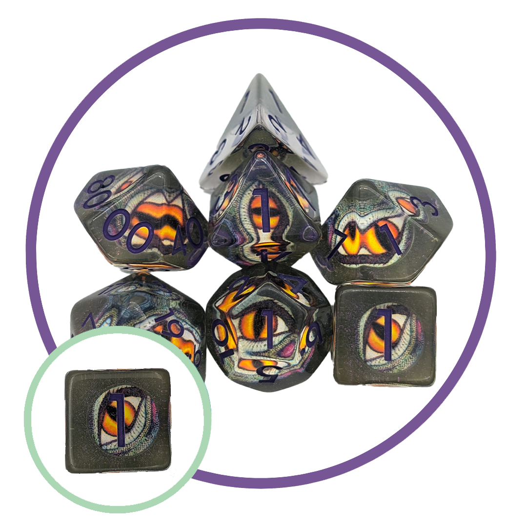 Dragon Eye Stone Inclusion Dice Set