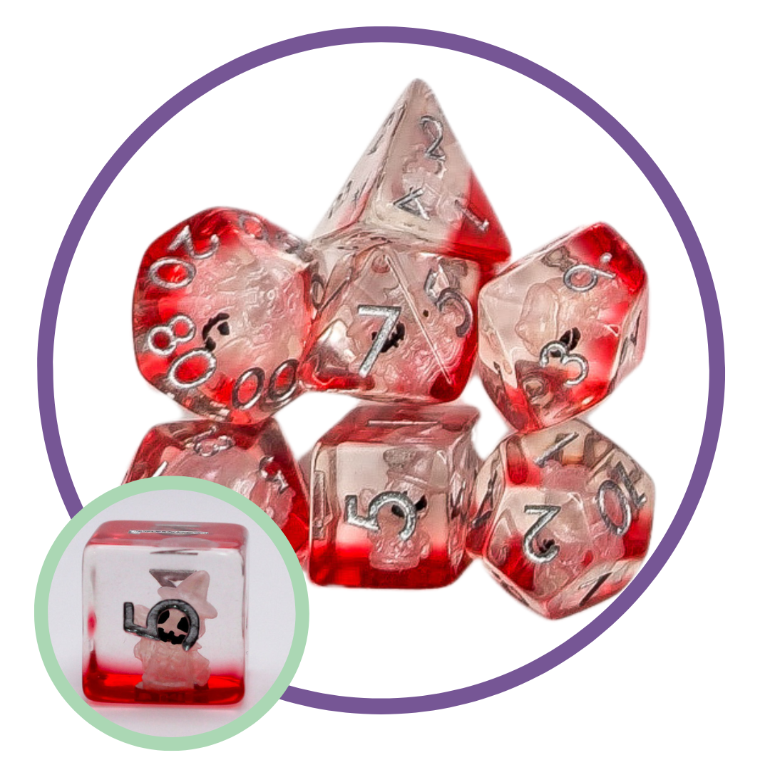Ghost White Inclusion Dice Set