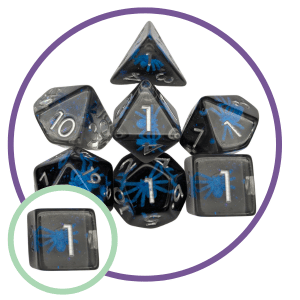 Spider Alien Inclusion Dice Set