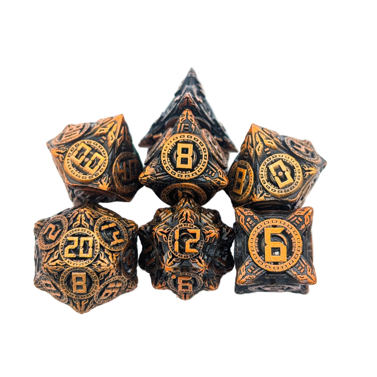 Engine Copper Metal Dice Set