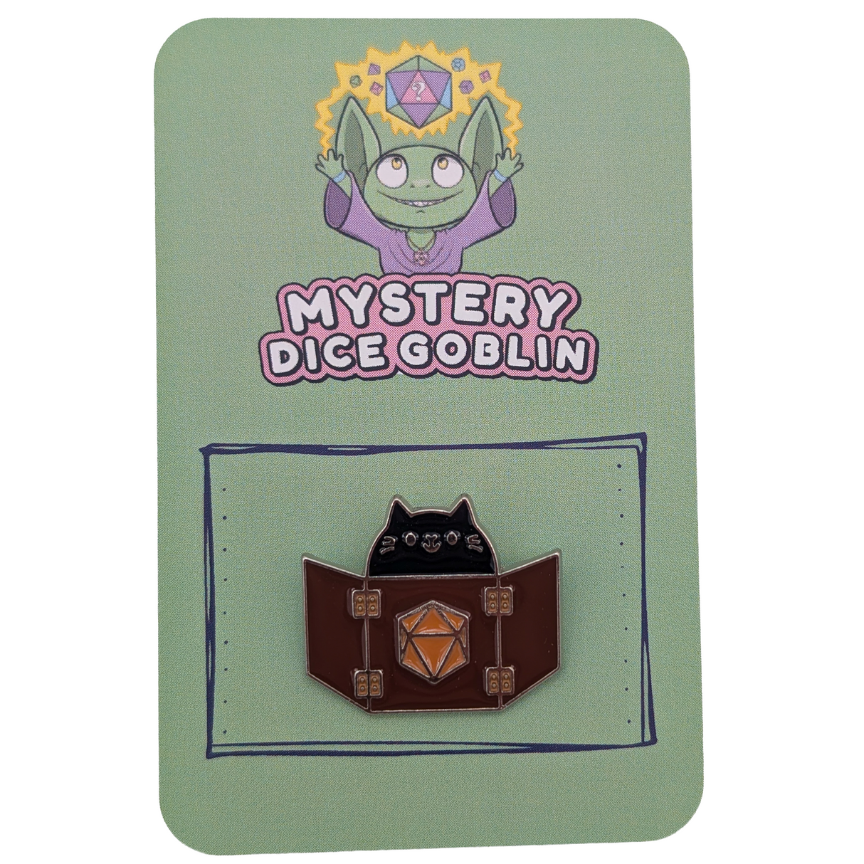 Dungeon Meowster Brown Cat Pin